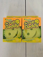 Lot Of 2 Lemon Fresh Scrub Daddy - Soft In Warm Water Firm In Cold Water - NIB