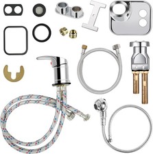 Professional Salon Shampoo Bowl Faucet Home Chrome Hose Replacement Set Sprayer