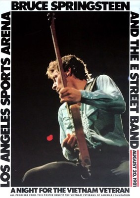 Bruce Springsteen A Night for the Vietnam Veteran L.A. August 1981 DIN A1 Poster