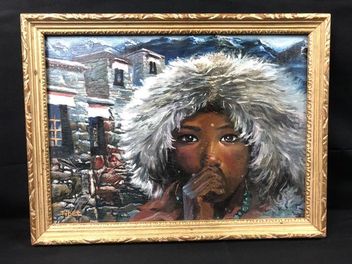 Huile sur panneau - Personnage