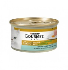 Lattina Gatto Gourmet GOLD MOUSSE CON MERLUZZO E DELICATE CAROTE 85g