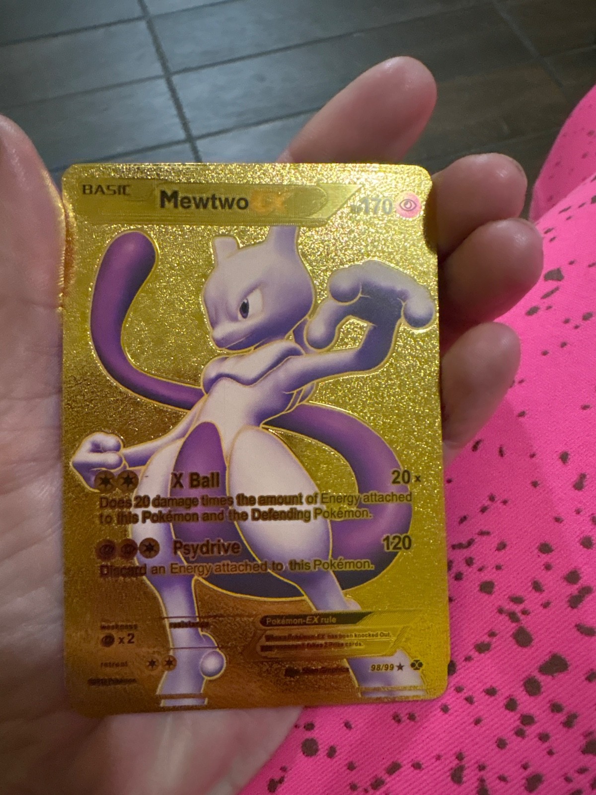 Mewtwo EX (98 Full Art) 98/99 Next Destinies Holo