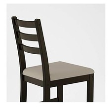 Nuovissima sedia Ikea Lerhamn, nero/marrone, beige Vittaryd, 002.686.40