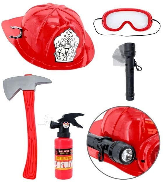 Childrens Firefighter Set Fireman Fancy Dress Role Play Kit