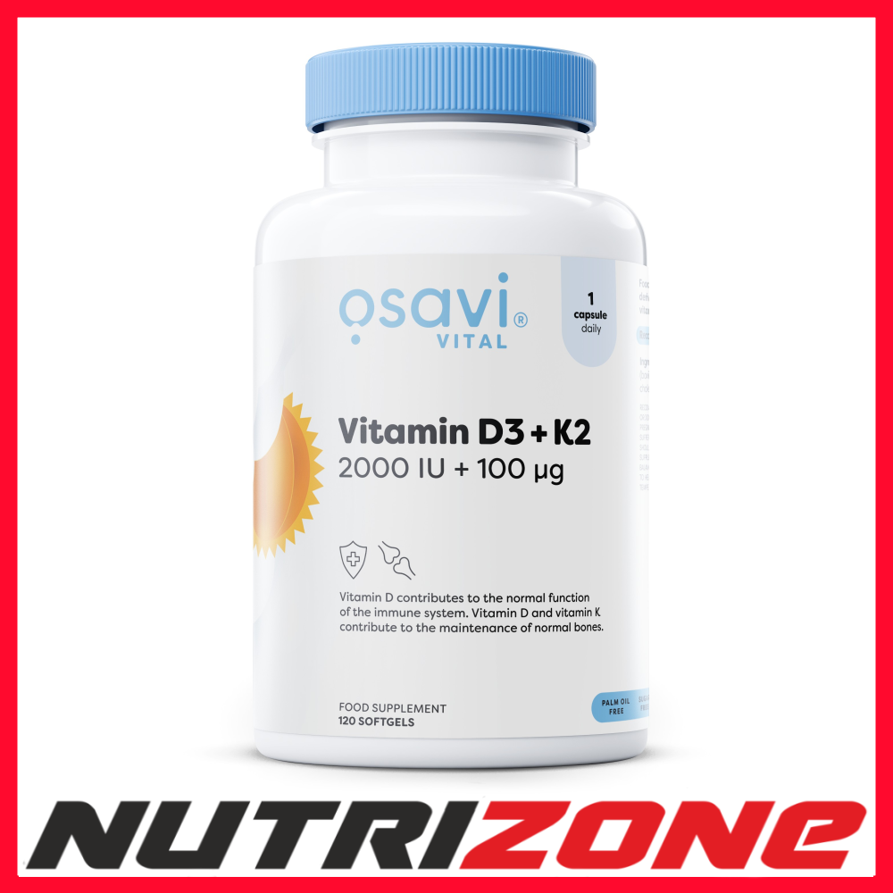 Osavi Vitamin D3 + K2 2000IU + 100mcg - 120 softgels