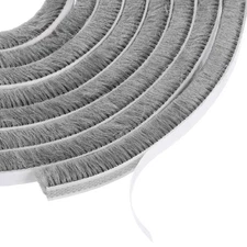 33ftx3/8"x3/8" Pile Weather Stripping Self Adhesive Weatherstripping Gray