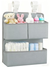 Hanging Diaper Organizer for Bassinet/Crib/Playpen/Playard Hold 80 Diapers...