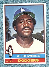 1976 Topps Baseball Set Break # 605 Al Downing - Dodgers -  Free Shipping