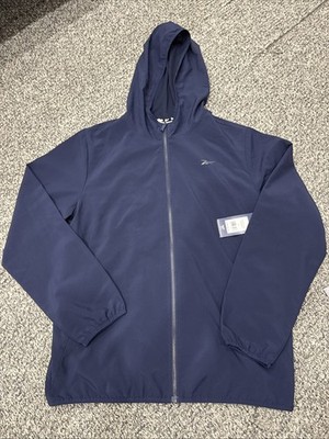 Reebok Men's ID Train Woven Jacket Blue Medium Lightweight full zip - Brand NWT