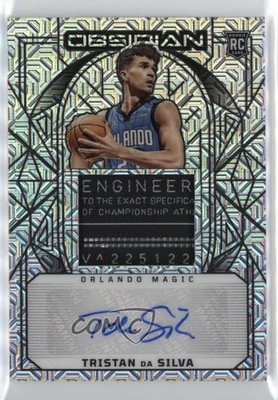 2024-25 Panini Obsidian Electric Etch Vibrant Mojo 1/1 Tristan da Silva Auto 3d3