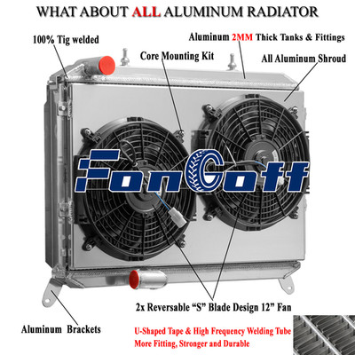 4-Row Aluminum Radiator+Shroud Fan For 1984~1988 86 Nissan 300ZX