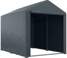 VivaGarden Gazebo da Giardino Tenda Garage Moto Bici 1,6x2 Acciaio Grigio Scuro