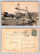 Marseille Postcard Vintage Port View Early 20th Century Historical Imagery