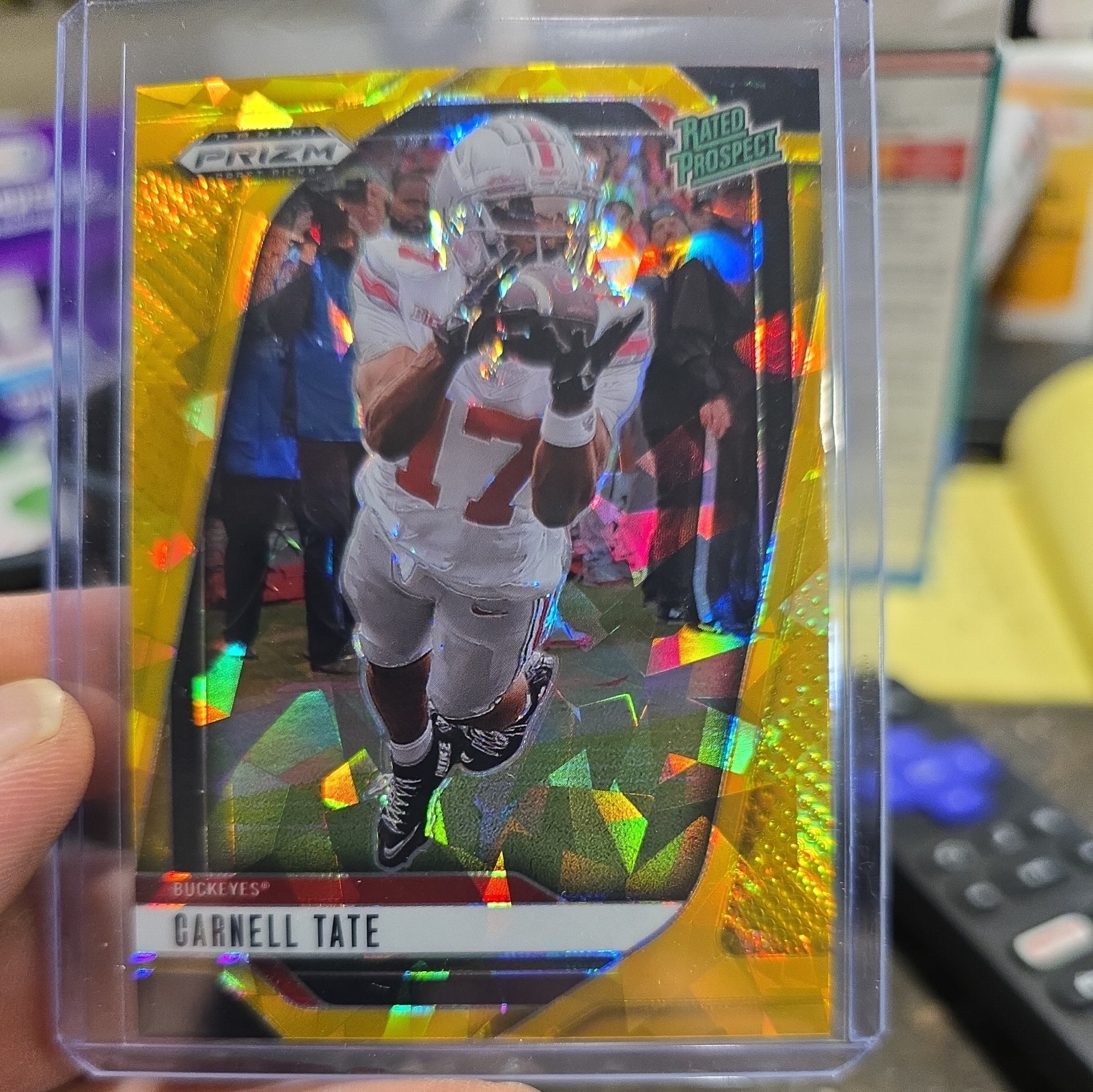 2025 Panini Prizm Draft Picks - Carnell Tate #68 Gold Ice Prizm (RC)