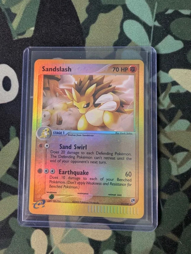 Sandslash 21/100 Sandstorm Reverse Holo Near Mint Condition Vintage