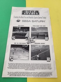 Sega Sports Daytona USA - Sega Saturn - Manual Only!