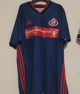 Adidas Sunderland AFC Climalite Fußballtrikot Kurzarm Blau/Rot Kinder Gr. L