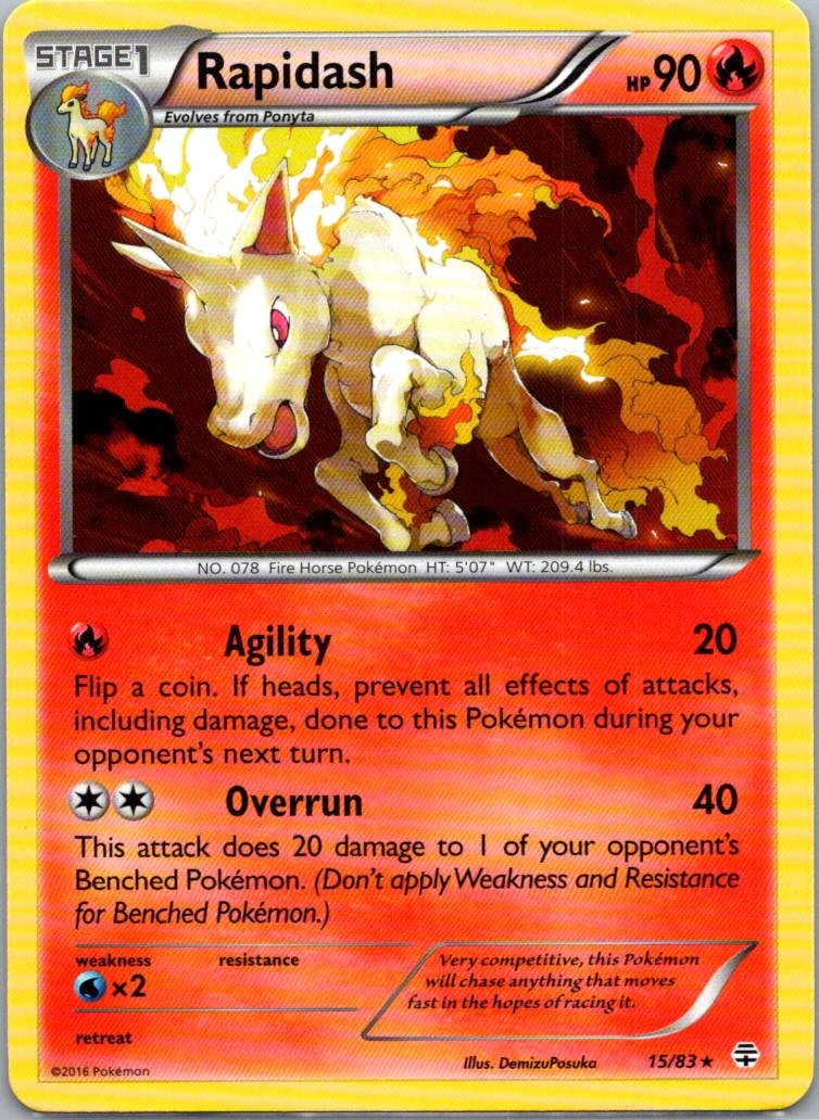 Pokemon TCG Rapidash 15/83 Generations NM
