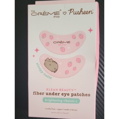 New Crème x Pusheen Pink Fiber Under Eye Patches - Brightening Vitamin C