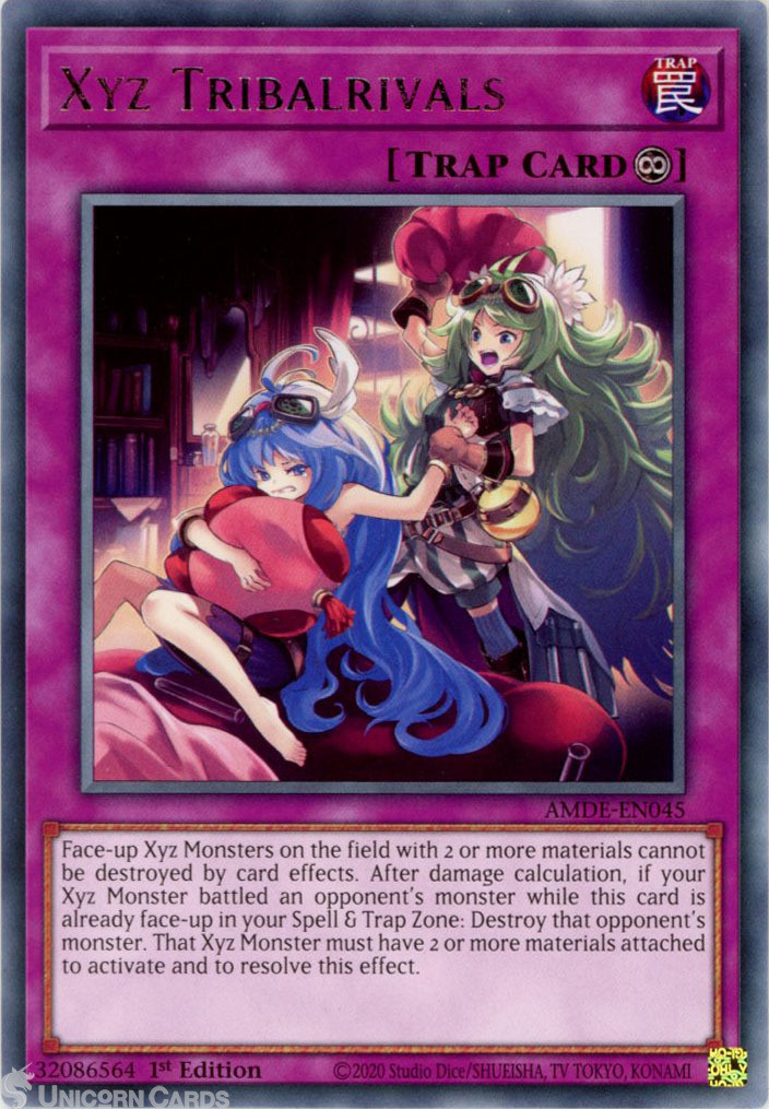 AMDE-EN045 Xyz Tribalrivals :: Rare 1st Edition Mint YuGiOh Card
