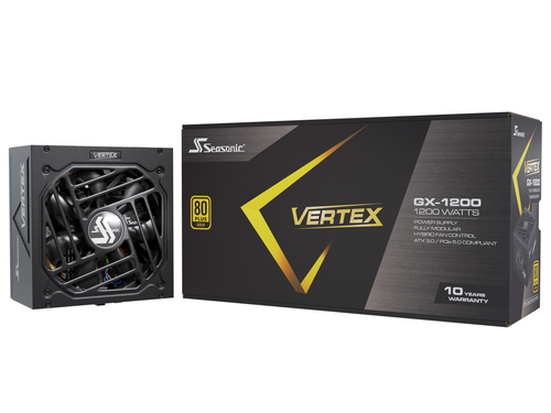 Seasonic VERTEX GX-1200, 1200W 80+ Gold, ATX 3.0 & PCIe 5.0 Ready, Full-Modular, - Picture 1 of 6