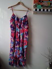 New Nwt Sofia Vergara High-Low Red, Blue, Purle Floral Ruffle Dress Large