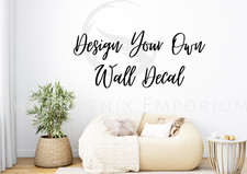 Personalised Custom Vinyl Wall Art Sticker Decal - Design Your Own Wall art