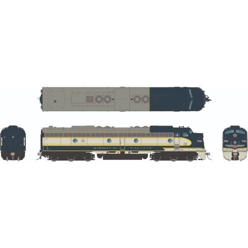 Rapido Trains 028584 HO Mopac EMD E8A Diesellok DC/DCC/Sound #7019 | Zustand: New