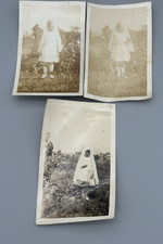Vintage First Holy Communion Photo Girl Vail Dress Early-20th C. Polish Catholic