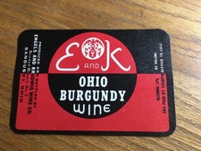 Lot of 100 E & K Ohio Burgundy Wine Labels Sa...