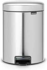 Image of Brabantia 5L NewIcon Pedal Bin Plastic Inner Bucket Matt Steel Fingerprint Proof