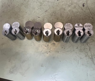 Lot of 9 Best Arrow Falcon IC Keyway, 7 Pin SFIC, No Key, Locksmith, Locksport