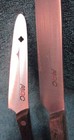 2 Vintage Round End MAC KITCHEN KNIVES Full Tang Rivet Wood Handles Made Japan — photo 10