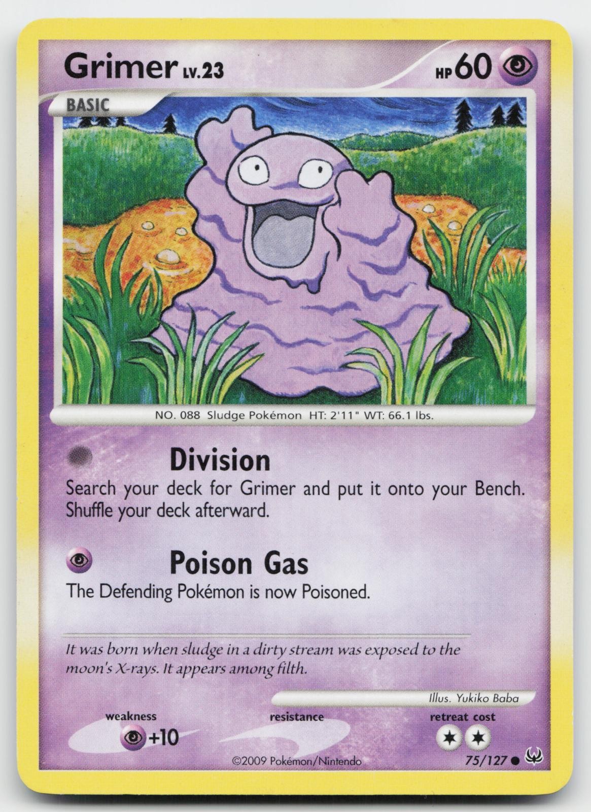 Grimer 75/127 Common Platinum Pokemon Lightly Played