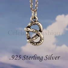 REAL Sterling Silver Pretzel charm / pendant