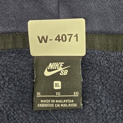 Nike SB Men Hoodie XL Navy Blue Graphic Fleece Nike SB Activewear