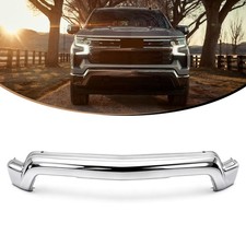 For Chevrolet Silveraro 1500 2022-2024 Front Bumper Chrome Steel Wo Sensor Hole