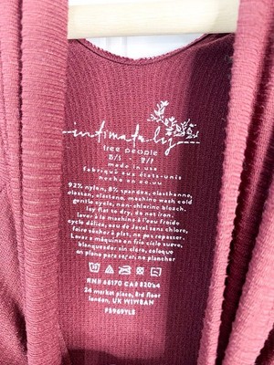 Intimately Free Free People Burgundy Bodysuit Long Sleeve Xs/small