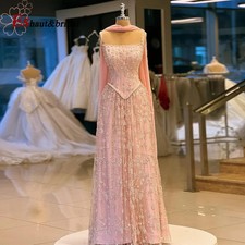 A-Line Evening Dress shawl Spaghetti Strap Beaded Formal Prom Wedding Party Gown