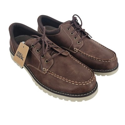 Eddie Bauer Mens Strider Tan Moc Toe Oxford Shoes Size 13 Brown Rugged Casual