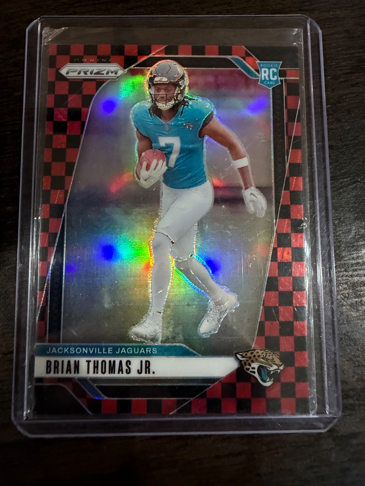 2024 Panini Prizm - Rookies Brian Thomas Jr. #314 Black & Red Checker Prizm (RC)