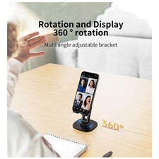 Compact Aluminum Phone Stand - Multi-Angle Rotation