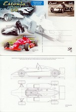Estland - Ganzsache - 60 Jahre Estnische Rennwagen 2018, postfrisch