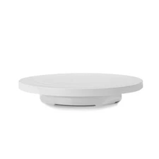 Rotating Base Stand Low 30 cm of Plastic, White, 30 x 30 x 5 cm