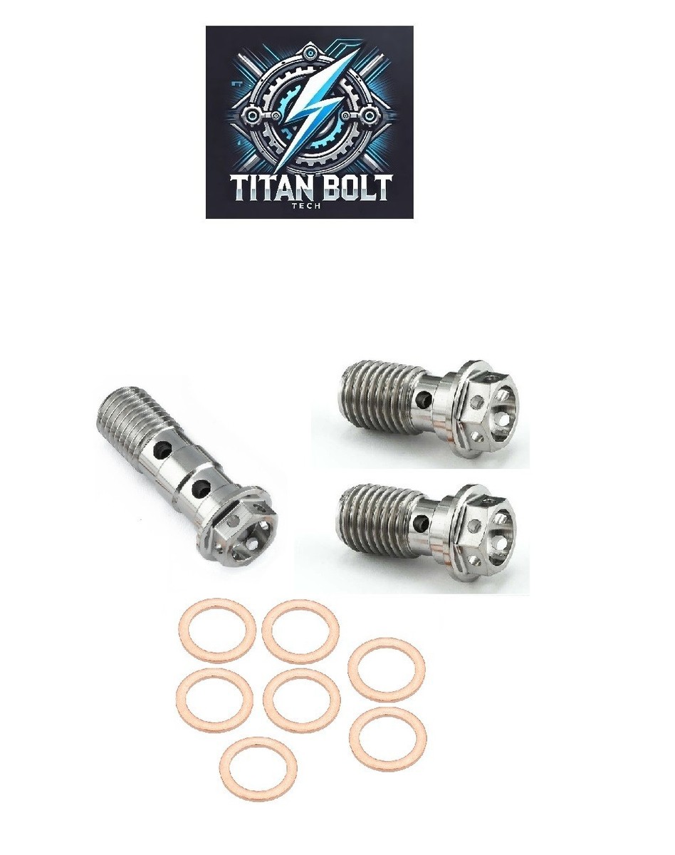 3 Titanium Front Brake Line Banjo Bolts For Suzuki GSXR 600 750