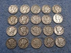 20 SILVER MERCURY DIMES WITH DATES   lot ga2