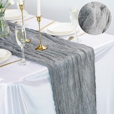 Multicolor Wedding Table Runner Semi-Sheer Gauze Tablecloth  Birthday Party