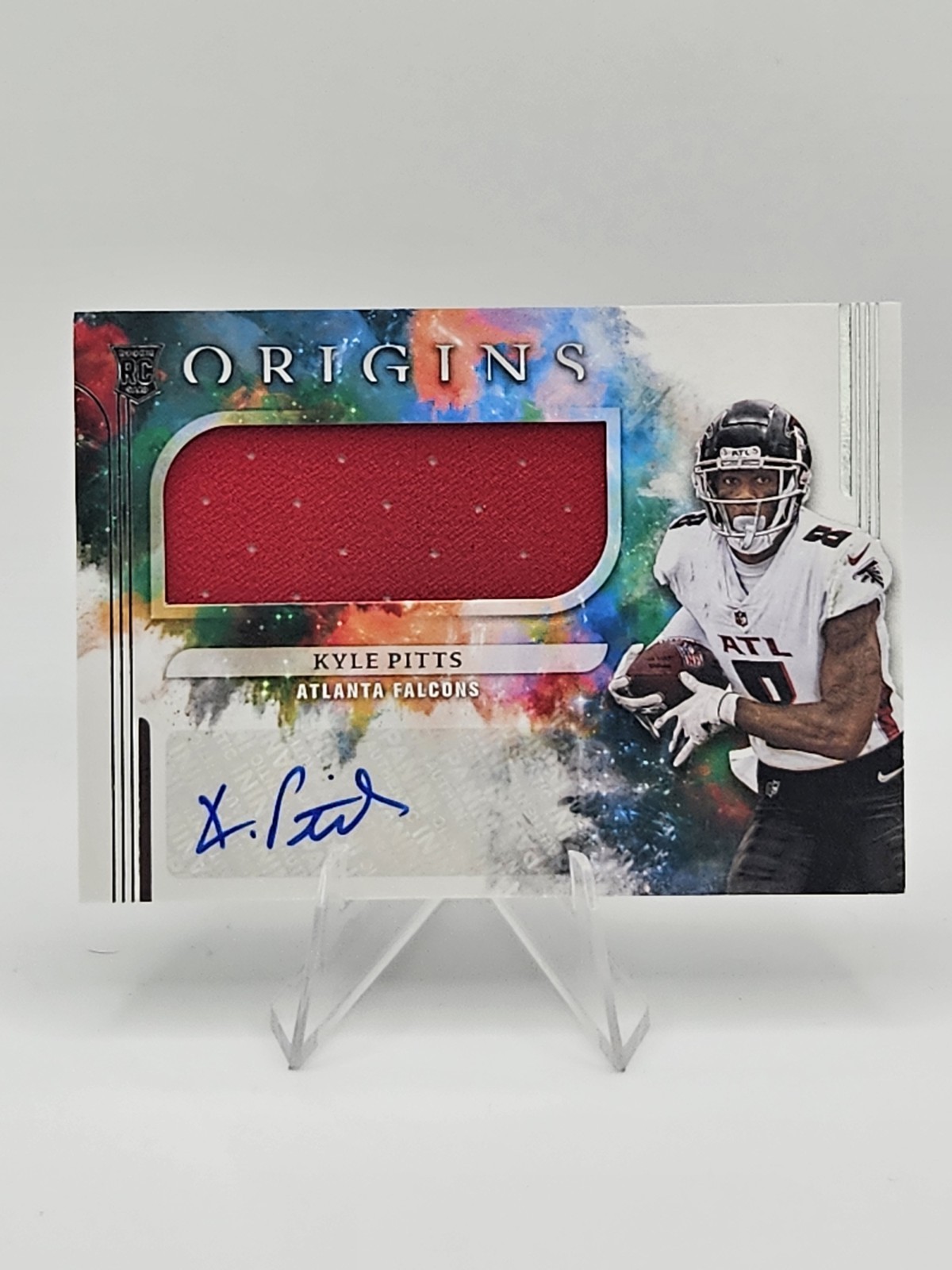 2021 Panini Origins Rookie Jersey Auto RPA Kyle Pitts #160 (AU, MEM, RC)
