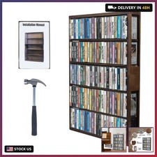 Wooden Cassette Tape storage Rack,Large Storage,Hold up to 115 cassette tapes,Wa