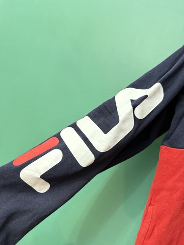Herren Fila Hoodie Sweatshirt Oberteil. Medium. Blau & Rot. SKU 46070 - Bild 3 von 11